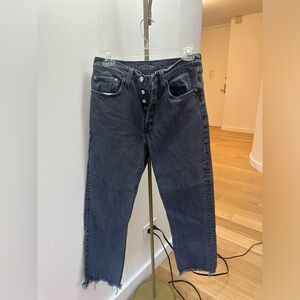 Levis WEDGIE STRAIGHT FIT WOMEN'S BLACK JEANS Size 27
